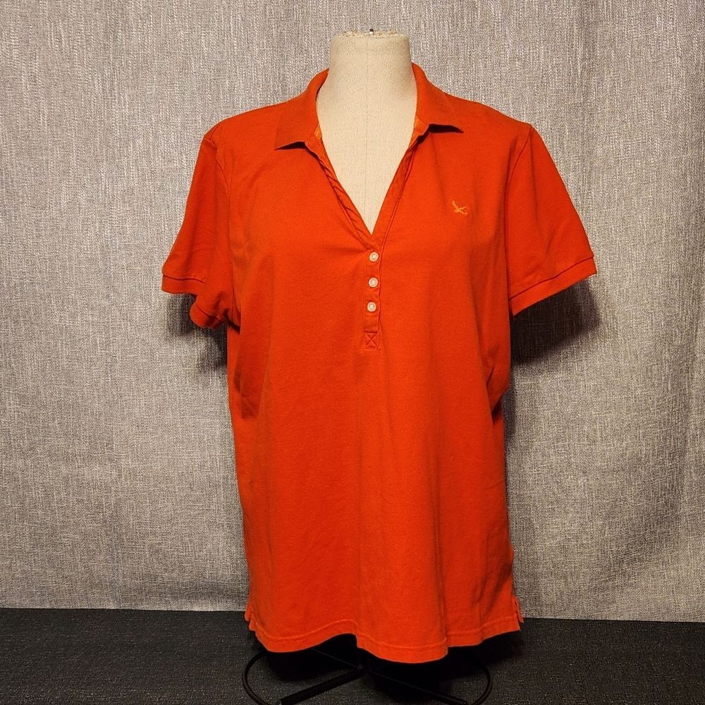 Eddie Bauer XL Reddish Polo Shirt Cotton Short Sleeve